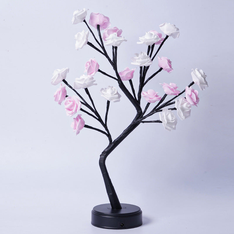 Rose Flowers Twinkling Tree Lamp