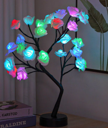 Rose Flowers Twinkling Tree Lamp