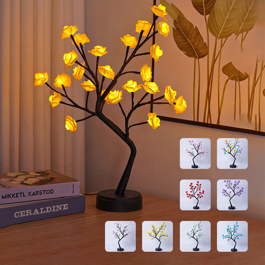 Rose Flowers Twinkling Tree Lamp